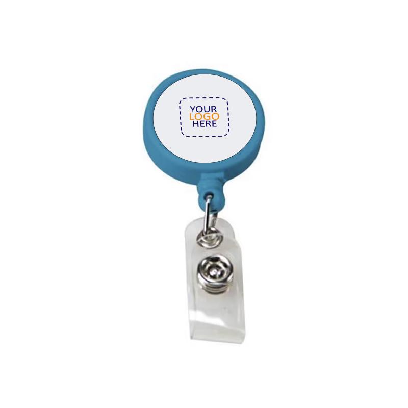 Sky Blue Big Dial Plastic Reel Badge